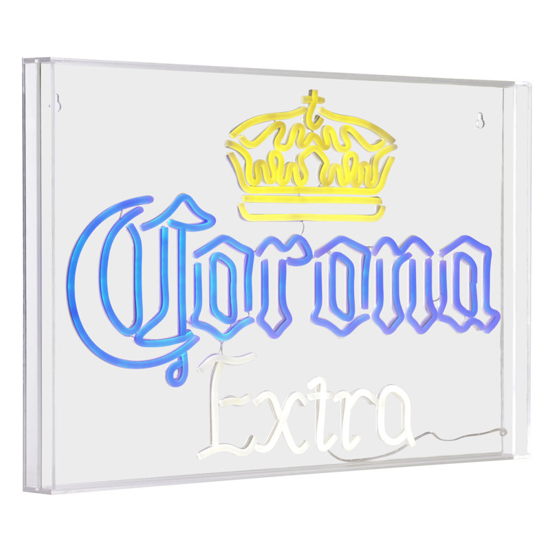 Enseigne lumineuse à DEL en acrylique extra licenciée Corona