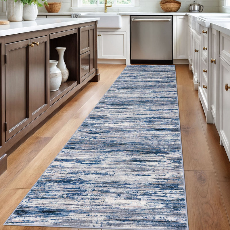 Tapis de couloir modernes et antidérapants modernes pour couloir de cuisine pour chambre à coucher 2,6 x 12 