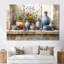 Bleu et vert Boho Pottery Rustic Charm - Ensemble de décoration murale Boho Pottery-107195040-107195035