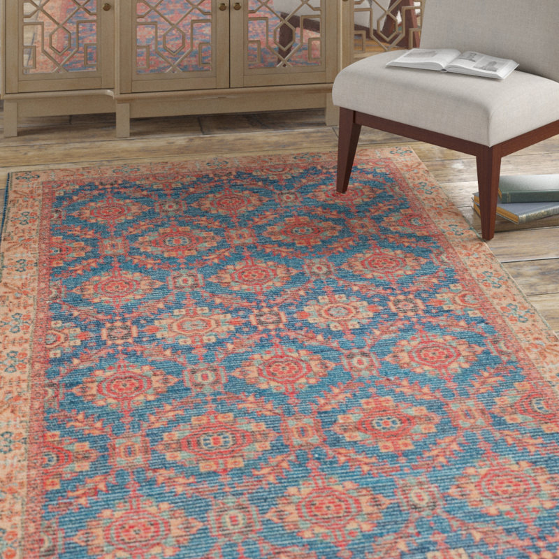 Joppatowne Hand Loomed Performance Geometric Rug, Rectangle 4' x 6'