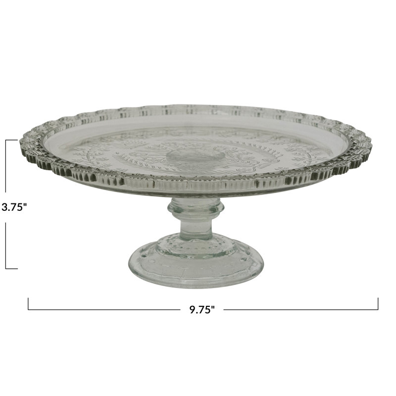 Piédestal rond en verre pressé