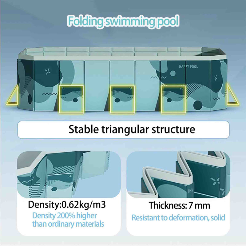 55 H x 295 W x 165 L Foldable Paddling Pool