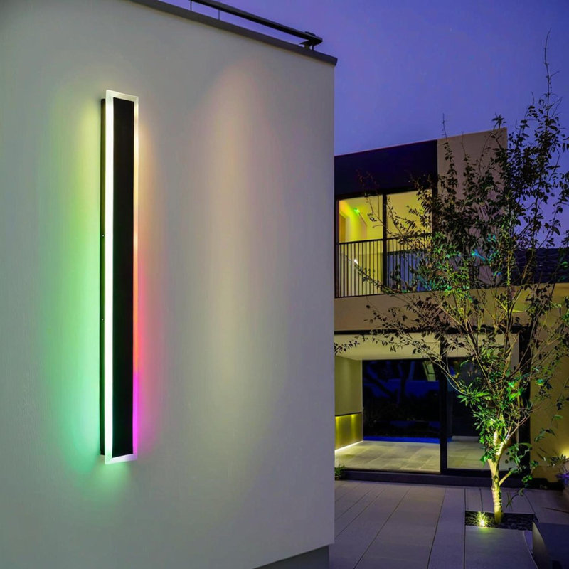 Aluminum Modern Linear IP65 Integrated LED Waterproof Hardwired Outdoor Wall Lights