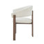 Linen Upholstered Metal Armchair in Beige-189642925-200066841