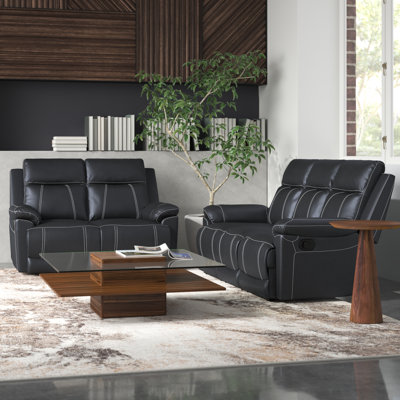 Clymer 2 - Piece Faux Leather Living Room Set