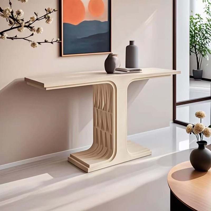 Table de véranda moderne et simple en bois massif, H 31,50 po x l 47,20 po x P 11,80 po
