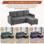 3 Seater Fabric Sofa & Chaise-1759071680