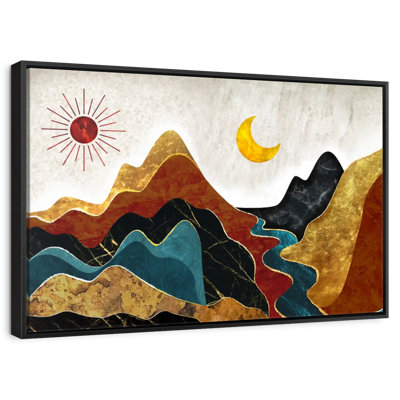 Paysage de montagne texturé abstrait