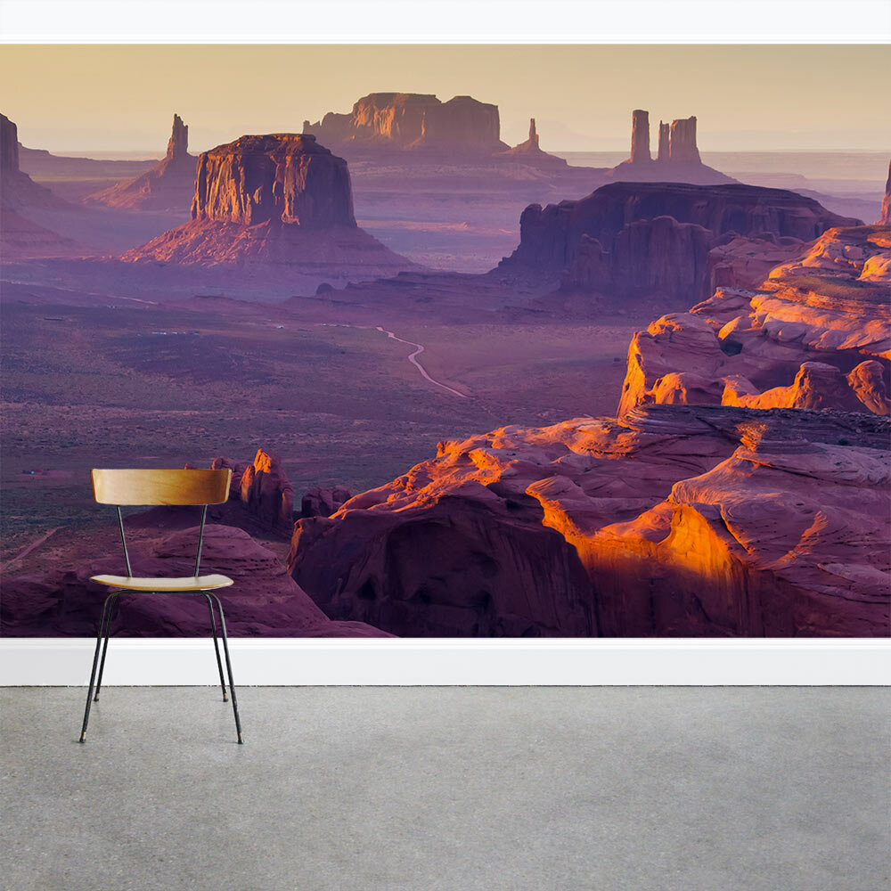 Wallums Wall Decor Red Rock Canyon Sunset 8 X 144 3 Piece Wall Mural Set Wayfair 8161