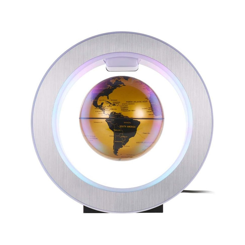 Globe terrestre à lévitation magnétique 4 po, Or