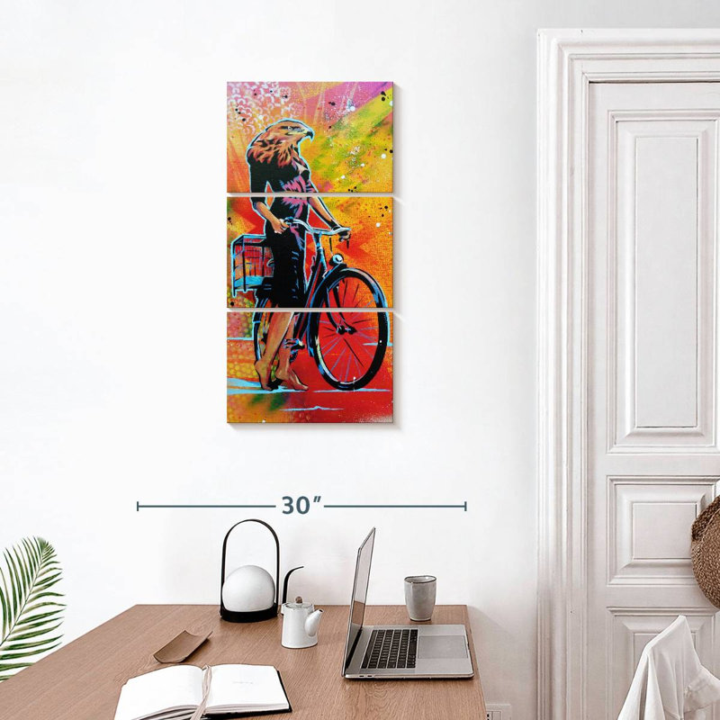 Cycle Roaring, 32" H x 15" W