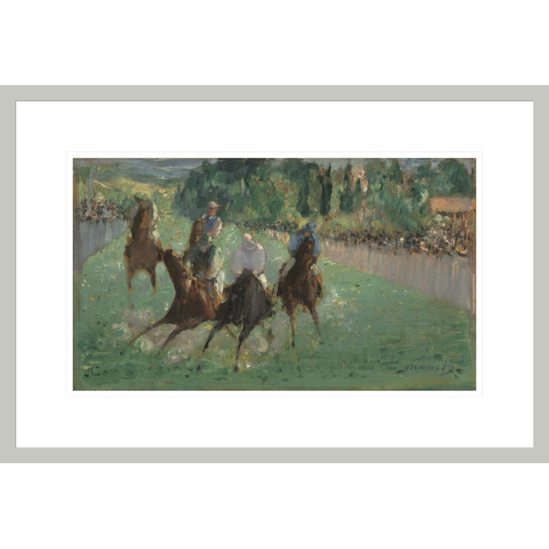 «At the Races» par estampe numérique encadrée, 14.97" H x 21.75" W