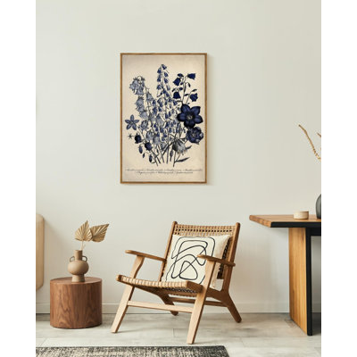 Blue Campanula Botanical Framed Wall Art