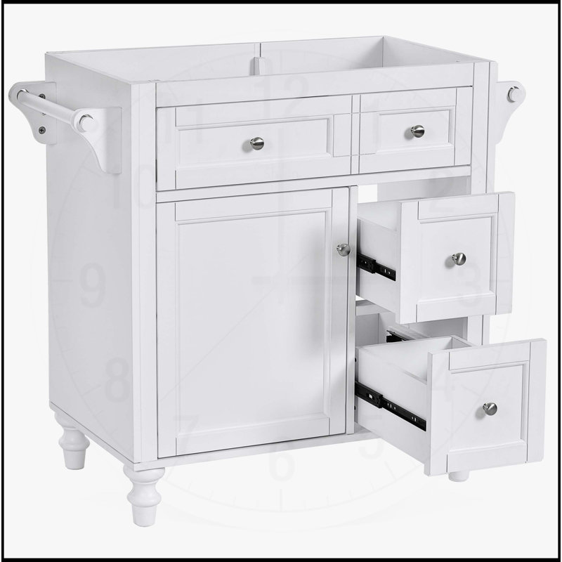 Meuble-lavabo de 30 po sans lavabo supérieur, Blanc