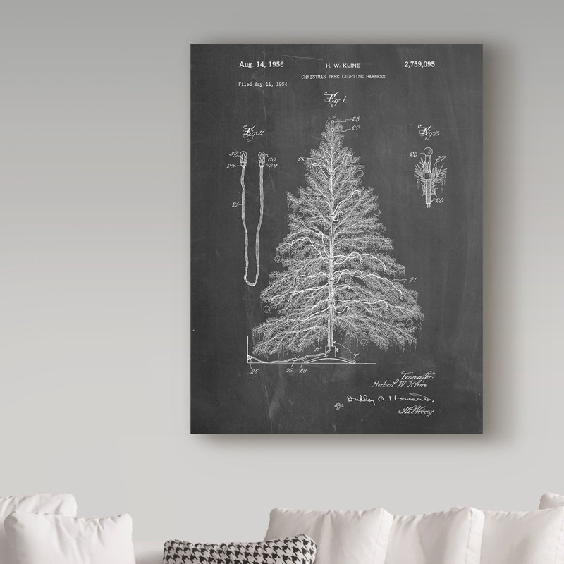 «Christmas Tree 1» par Manilo, reproduction d'art sur toile tendue, H 32 po x l 24 po