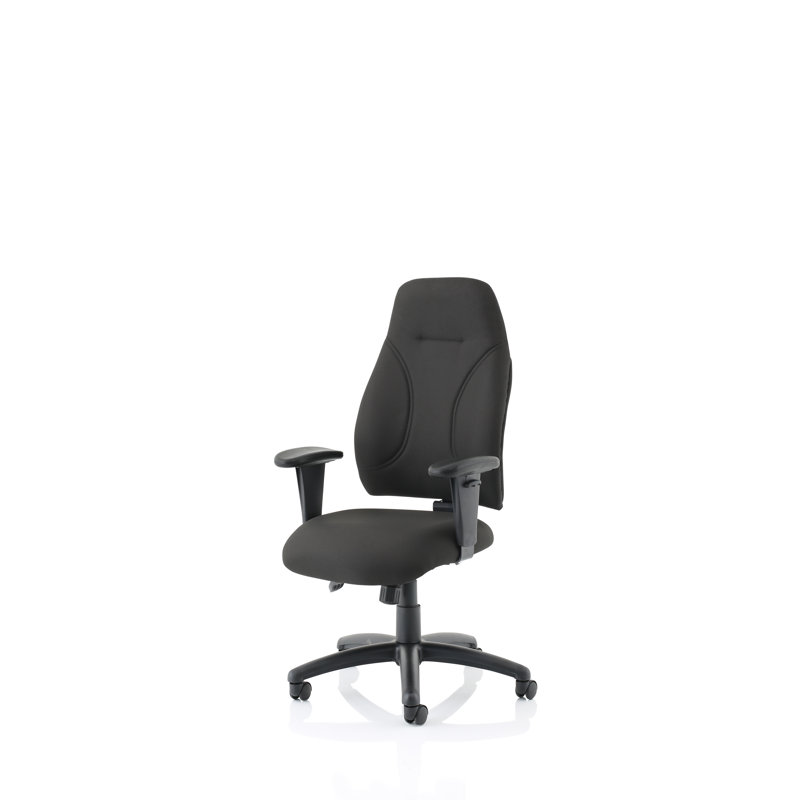 Polyester Blend Office Chair, Black