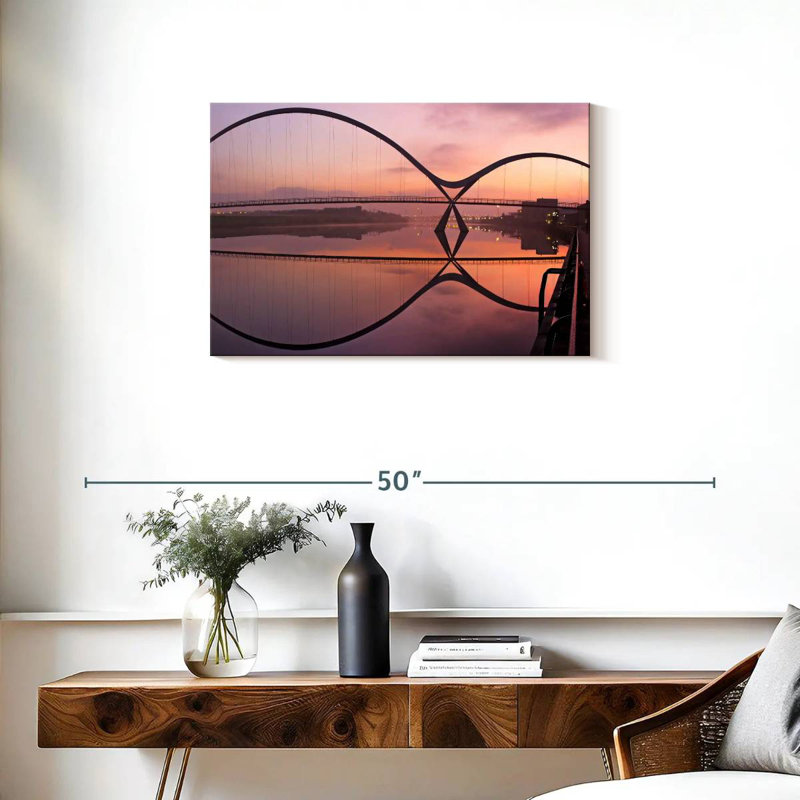 Lilie Infinity Bridge Reflection, 20" H x 30" W