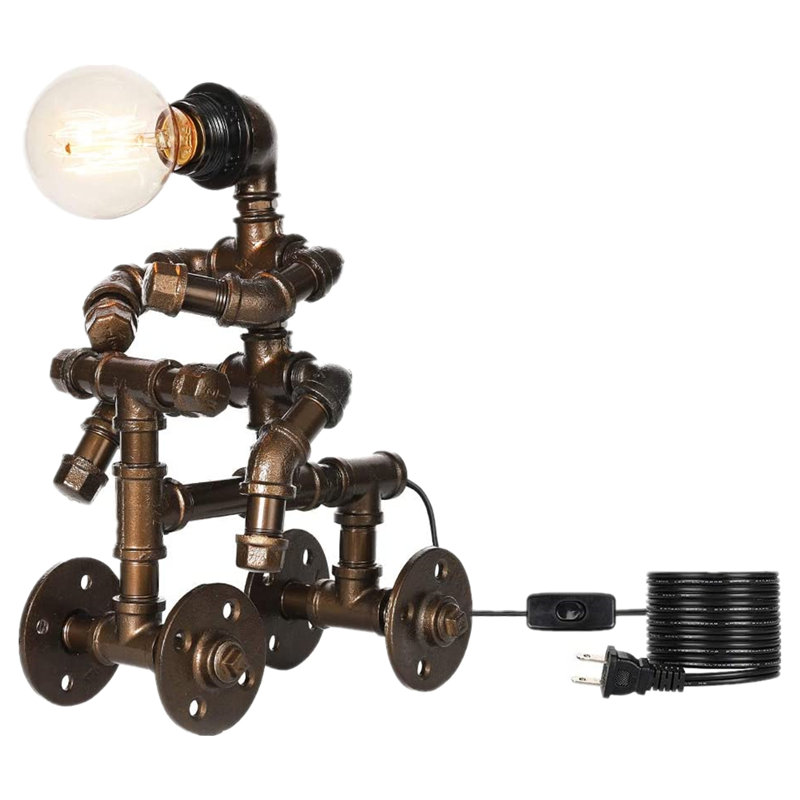 Lampe de bureau industrielle avec lampe robotique de style rétro Steampunk