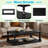 Vintage Coffee Table With Vase Column Legs, Pine Veneer And Lower Shelf-1664257717