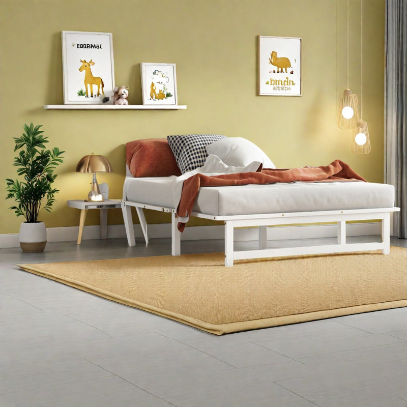 Lit escamotable moderne en pin avec USB