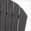 Chaises de salle à manger d'extérieur résistantes aux intempéries en bois d'acacia Adirondack (ensemble de 2), finition foncée