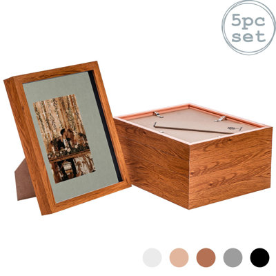 Nicola Spring - 3D Box Photo Frames - 8 x 10" with 4 x 6" Mount