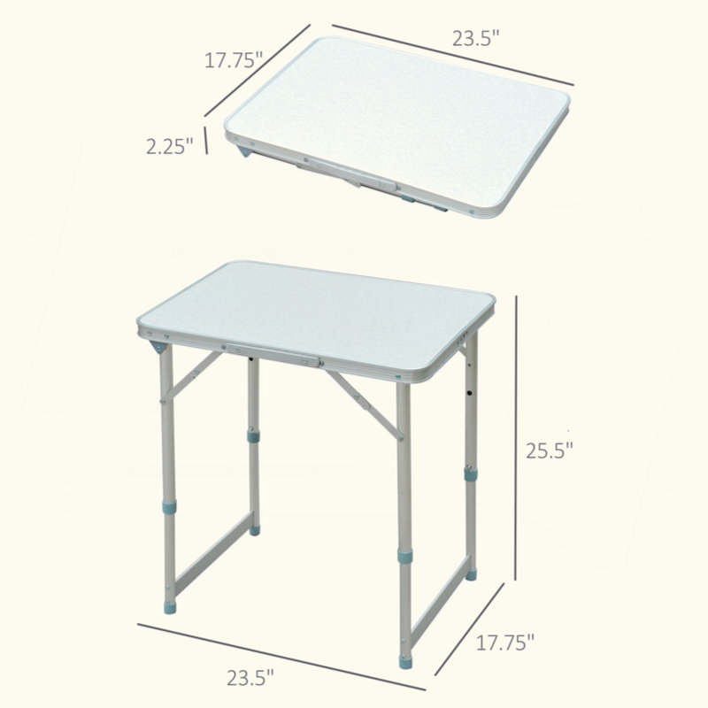 Folding Camping Table With Height Adjustability, Lightweight Portable Table With Carry Handle, Outdoor Folding Table Camping Accessories