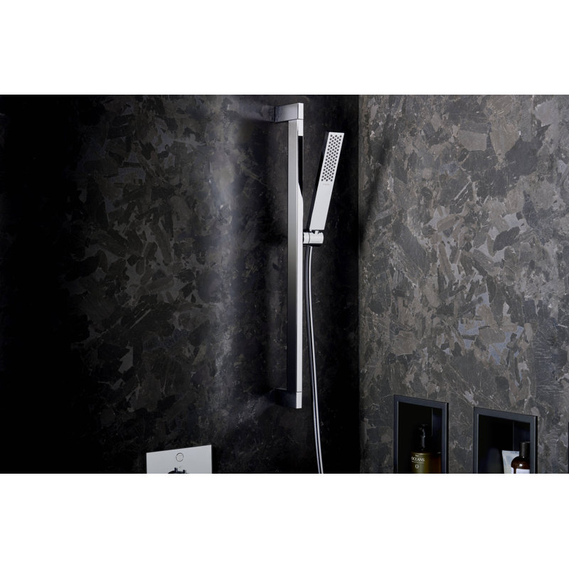 hansgrohe Pulsify E Wallbar Set 100 3-Jet 24", 1.75 GPM, Brushed Nickel, 2.5 GPM