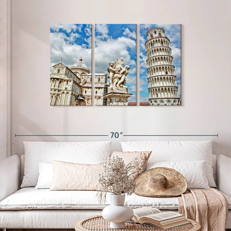 Lilie Iconic Leaning Tower Of Pisa, 28" H x 45" W