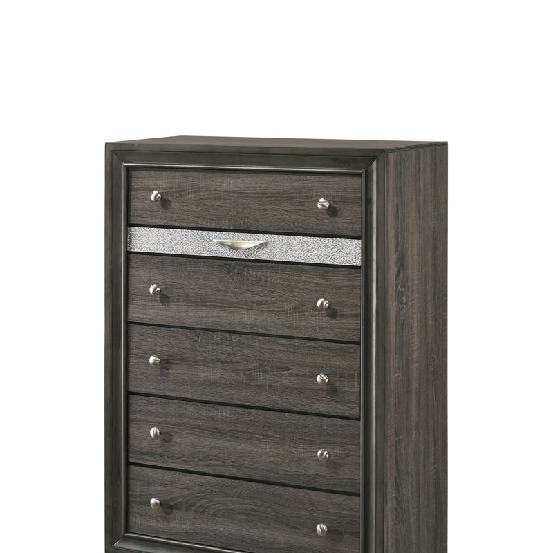 Tiroir texturé, commode de finition, Gris