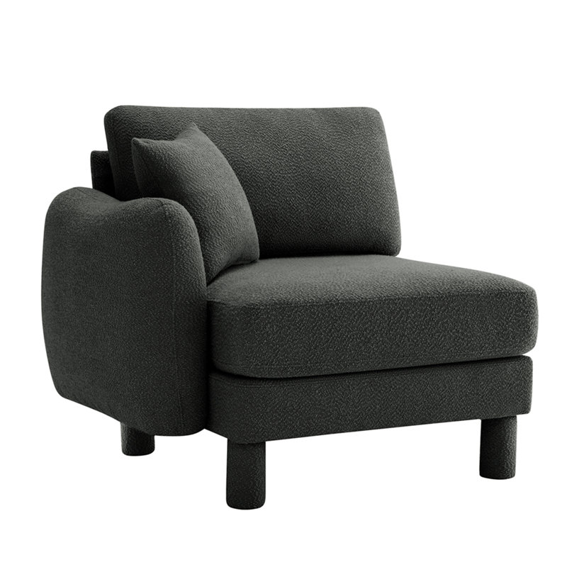 Lucas LSF Sofa W/Pillow Polyester-Dark Grey