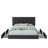 Deyani Storage Platform Bed with 4 Drawers and Adjustable Headboard, Block Square Stitched Linen Headboard-2062605424-2062605438