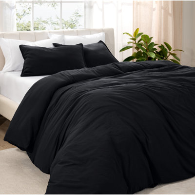 Ensemble de housse de couette en microfibre délavée