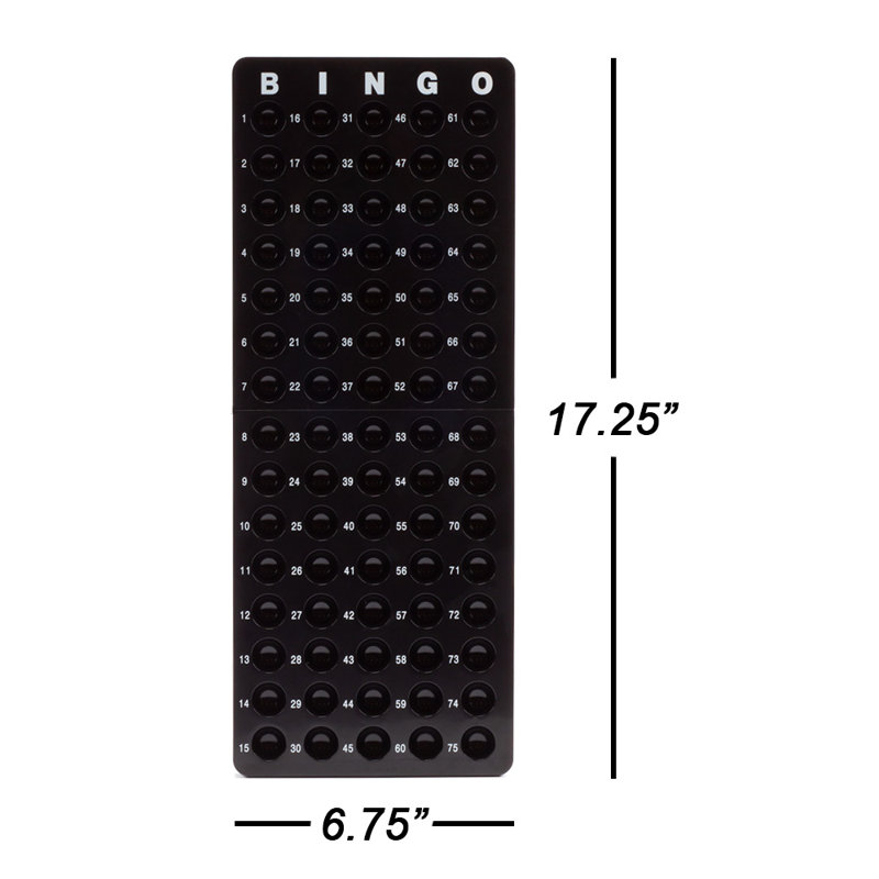Planche Ging Bingomaster pour balles de bingo 7/8 po, Noir
