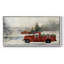 Red Barn Winter - Toile tendue avec châssis encadré - Prêt à accrocher-114966942-114966940