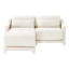 Canapé 2 places en tissu chenille avec un repose-pieds et 2 coussins lombaires-609324625