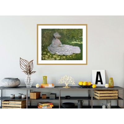 «Springtime» par Claude Monet, impression giclée encadrée