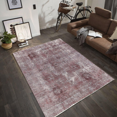 Damiansville Oriental Area Rug in Purple