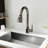 Single Handle Pull Down Kitchen Faucet-125186826