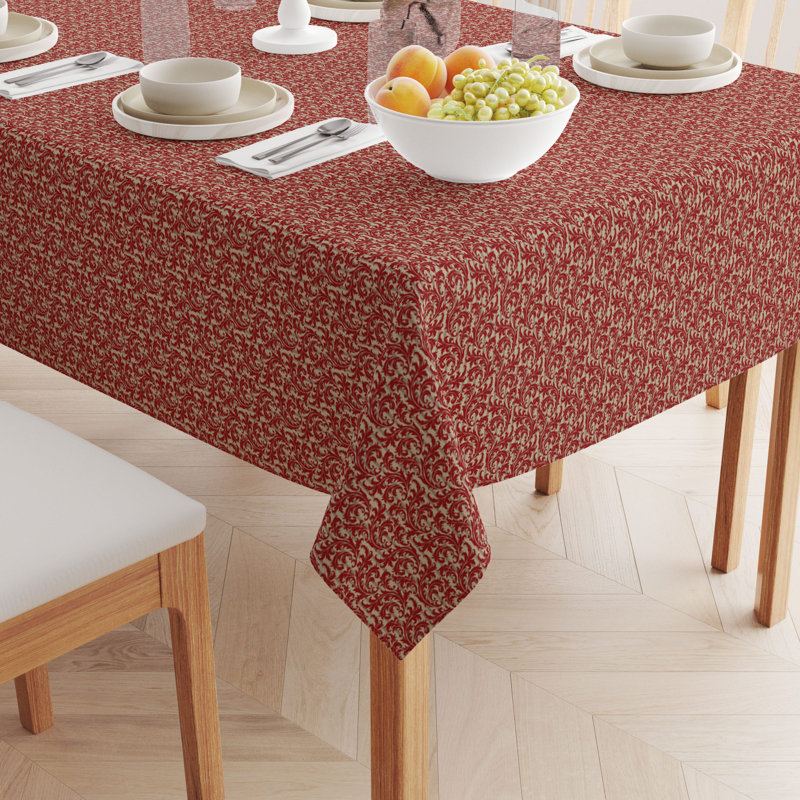 Rectangular Tablecloth, 100% Cotton, Floral 158, 104" x 60"