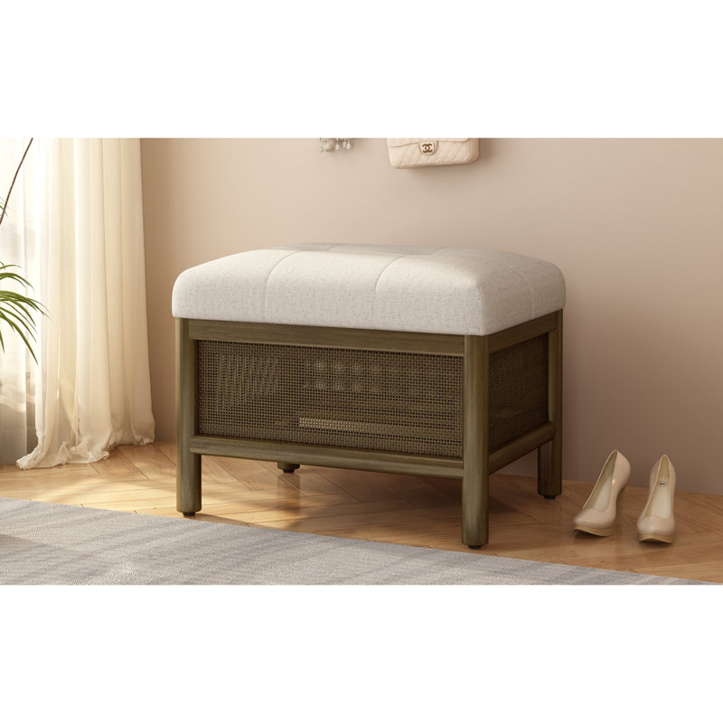 Repose-pieds moderne avec repose-pieds capitonné en bois
