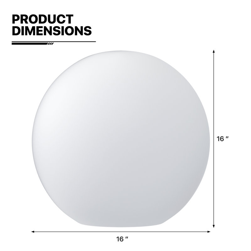 16-Inch Multicolor LED Sphere Mood Light with Remote