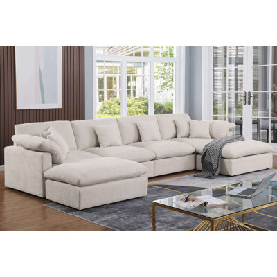 6 - Piece Chenille Sectional by Latitude Run