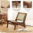 Mid-Century Accent Chair, Rattan Lounge Chair For Living Room-850790623