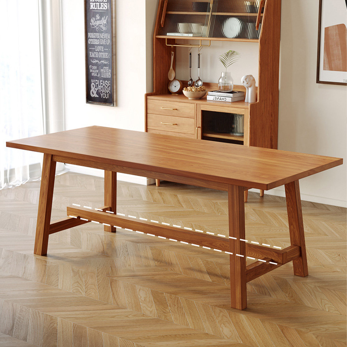 Red Barrel Studio Brown Rectangular Solid Wood Dining Table - Wayfair ...