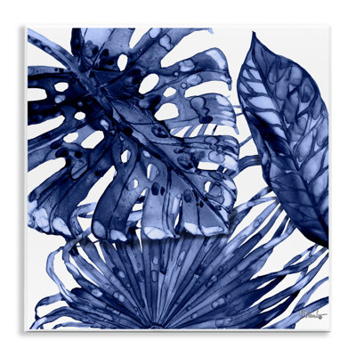 Blue Hued Palms Wall Plaque Art by Paul Brent