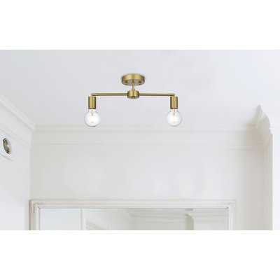 Plafonnier semi-encastré 21,5 po 2 lumières Hannigan