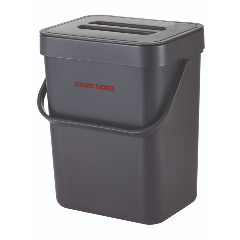 Plastic Recycling Bin, Slate, 7, 25cm H x 29cm W