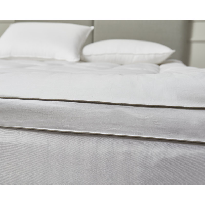 King Size White Down Alternative Featherbed Mattress Topper