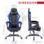 Fauteuil de jeu ergonomique inclinable en similicuir, pivotant et jeu vidéo de massage avec repose-pieds-482003453-531028264